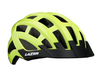 cyklistická přilba LAZER Compact DLX CE-CPSC/ flash žlutá uni + net + led