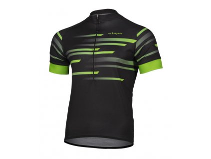 cyklistický pánský dres ETAPE ENERGY  černá/zelená