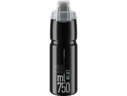 ELITE láhev JET PLUS černá/šedé logo 750 ml