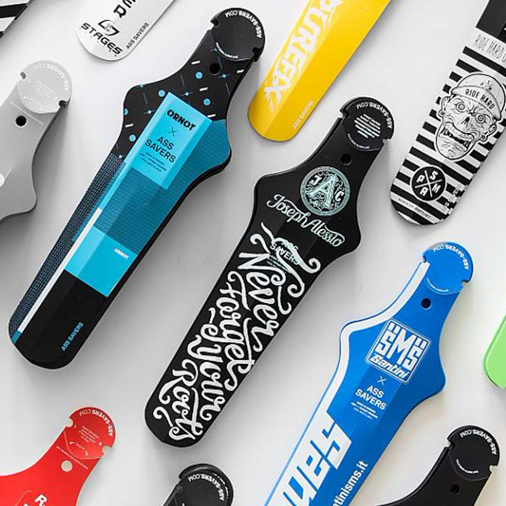 Blatníky Ass Savers s vlastním potiskem