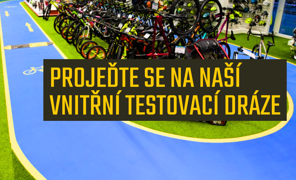 Testovací dráha uvnitř prodejny