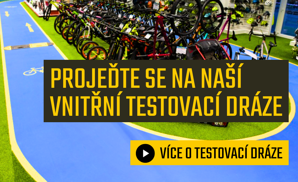 Testovací dráha uvnitř prodejny