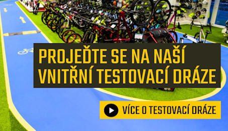 Testovací dráha uvnitř prodejny