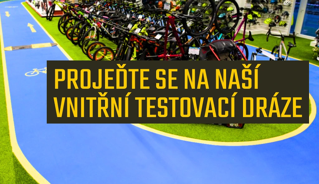 Testovací dráha uvnitř prodejny