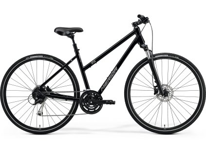 MERIDA CROSSWAY 100-LADY GLOSSY BLACK(MATT SILVER), vel. M