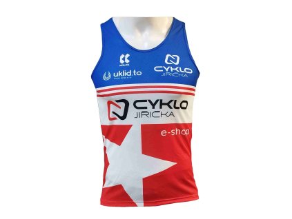 Běžecké tílko Cyklo Jiřička PERFORMANCE 01 | Revolutional | DÁMSKÉ  modrá-červená