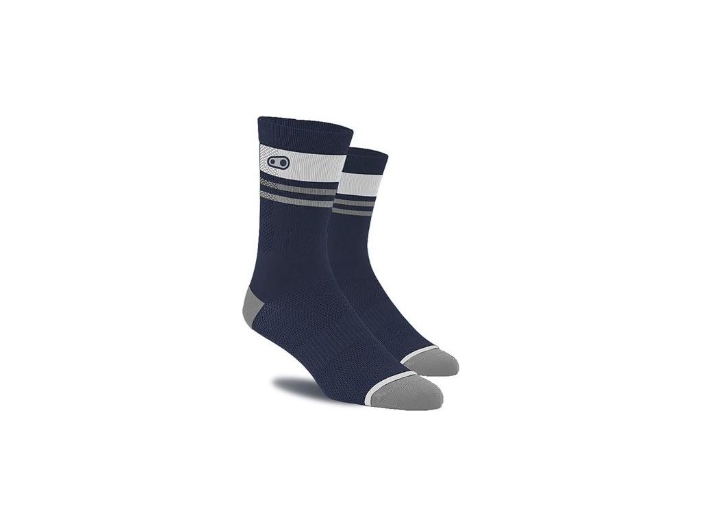 CRANKBROTHERS Icon MTB Sock-navy blue/white L/XL