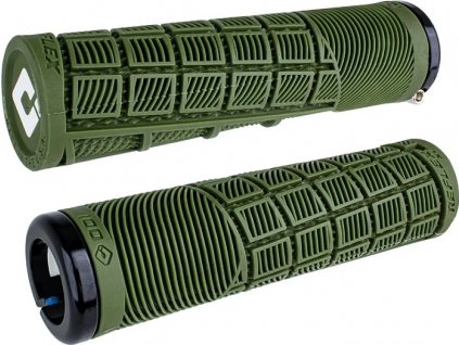 Gripy MTB ODI Reflex XL V2.1 135 mm White/army green