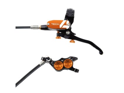 Hope Tech 4 E4 No Rotor Black Hose Black Orange