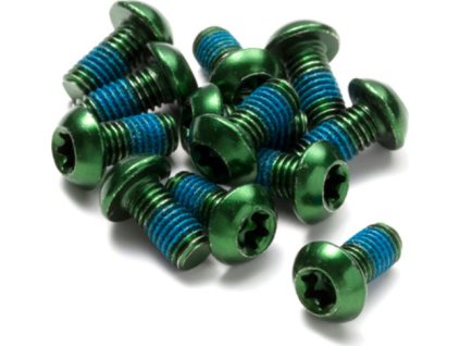 Šrouby na kotouče Reverse Steel M5 x 10 mm, Torx 25, 12 ks Light green