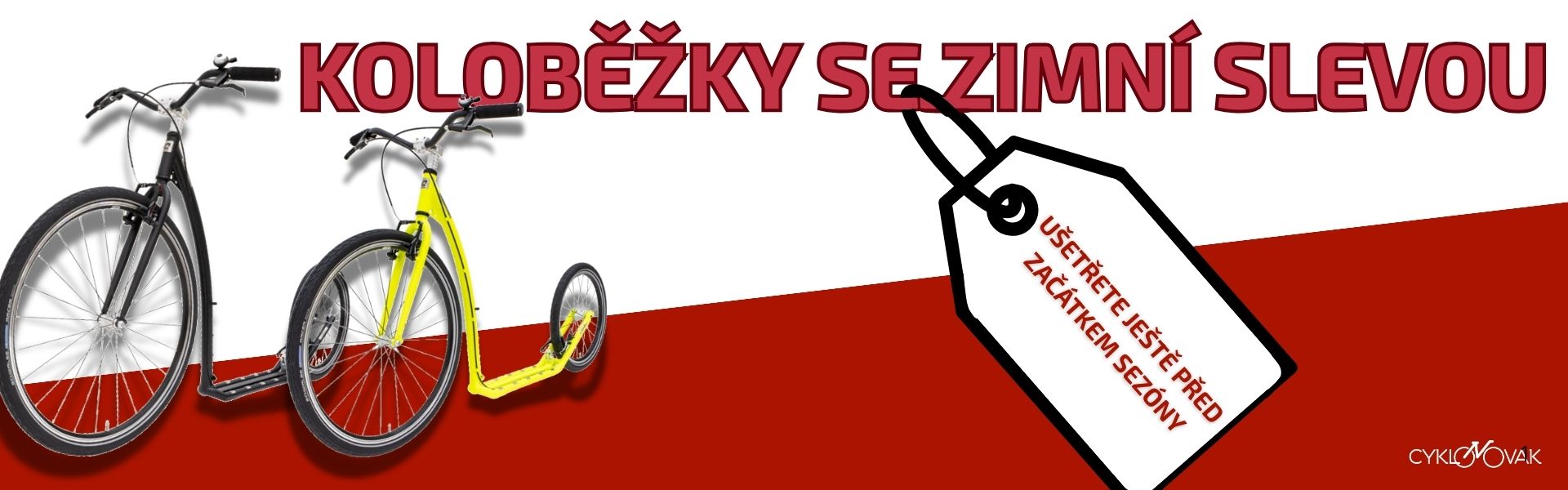 Koloběžky se zimní slevou