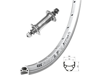 kolo přední 28" RMX 719 stř.ráfek 36děr náboj Joytech pevná osa