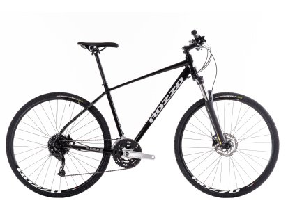 Trekkingové kolo ROZZO GRIT 80 28" 2025 - černá/stříb (Velikost rámu 17")