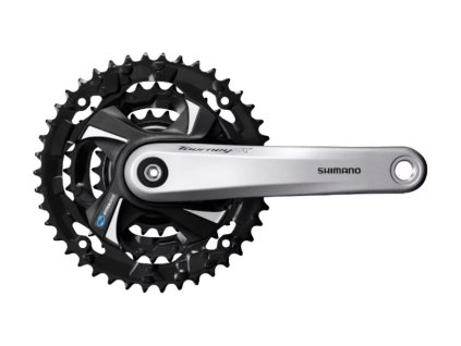 kliky shimano tourney fc tx801 4hran 3x7 8 175 mm 42x32x22z bez krytu stribrne