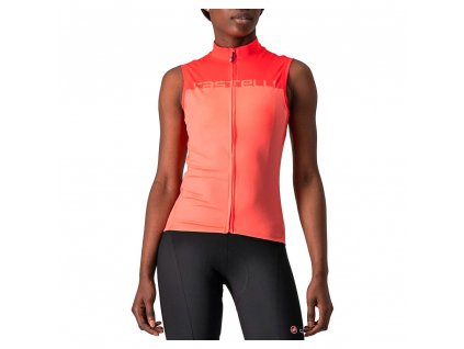 dámský dres Castelli VELOCISSIMA bez ruk. CORAL FLASH/BRILLIANT PINK