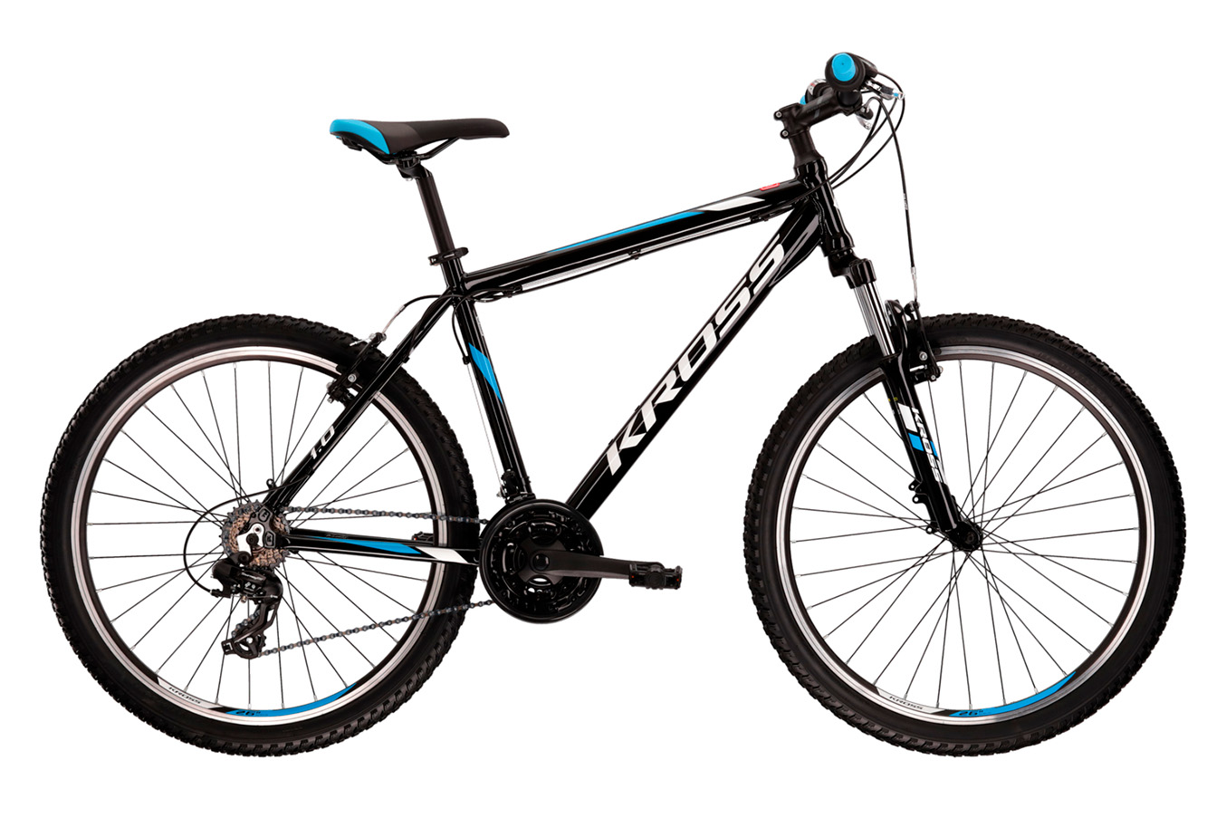 horská;xc Kross Hexagon 1.0 barva_black/white/blue (lesk)