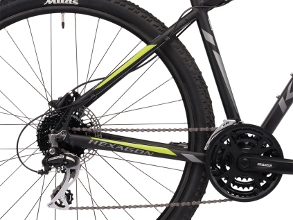 Kross Hexagon 5.0 Black/Graphite/Lime matte 2020 | Horské kolo 27,5"