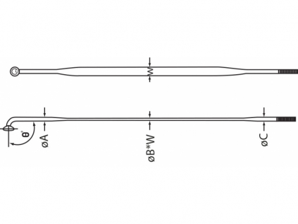 cnSPOKE drát do kola aero 2 mm délka 256 mm