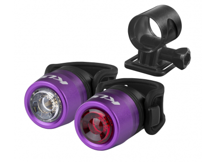 Sada světel dobíjecí KLS IO USB set | purple
