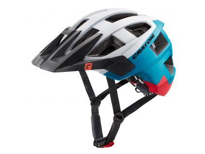 Enduro helma Cratoni ALLSET  white-blue-red matt