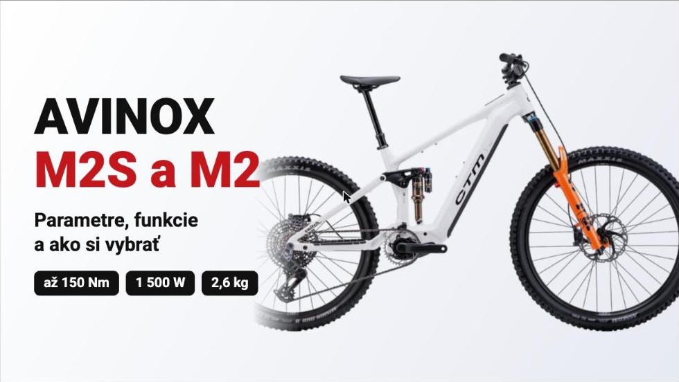Avinox M2S a M2: aký motor si vybrať na nový e-bike?