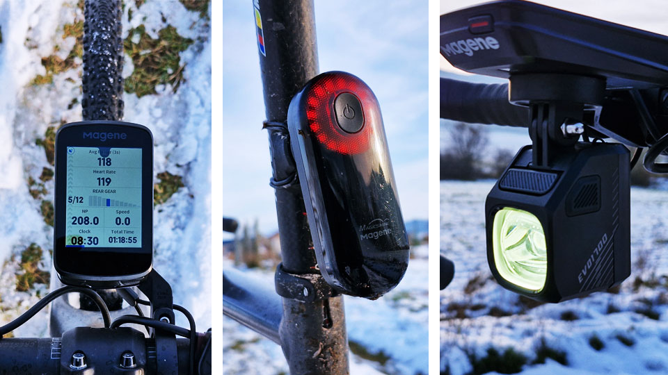 Magene: Kompletná výbava – cyklopočítač, radar a svetlo pre váš zážitok