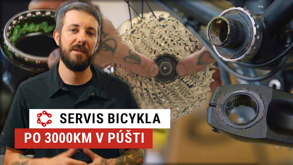 Servis bicykla po 3000km v púšti