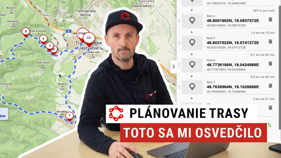 Plánovanie trasy pre výjazd na bicykli - ľahko a rýchlo