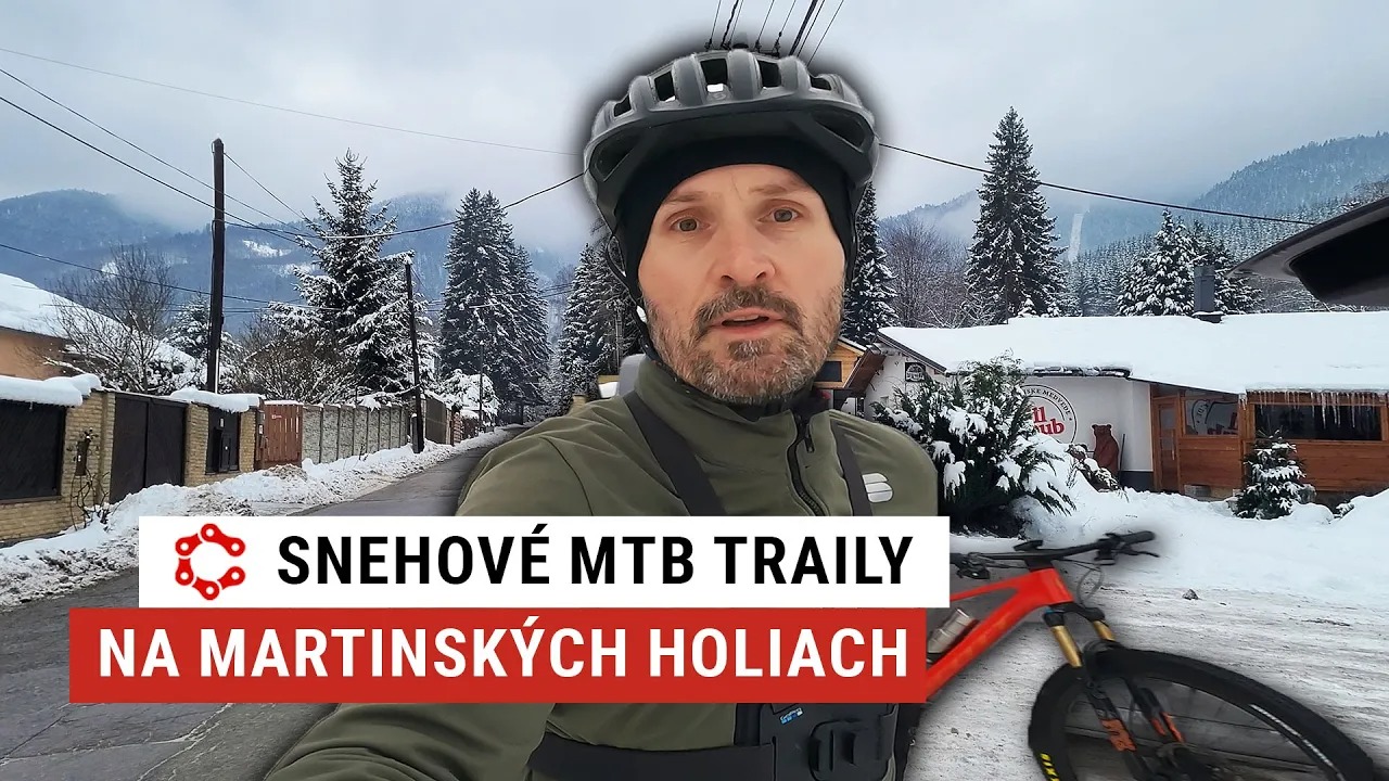 Zasnežené MTB traily na Martinských Holiach