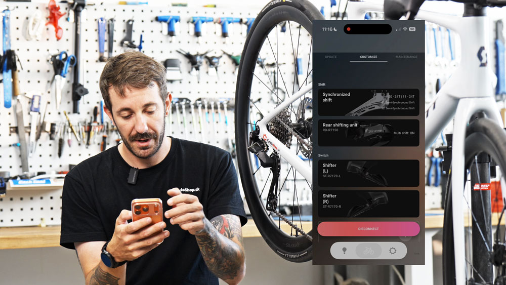 Aplikácia Shimano E-Tube - párovanie a nastavenie elektronického radenia Di2