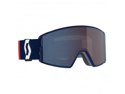 Scott React Retro Blue/Teal Chrome Lyžiarske Okuliare