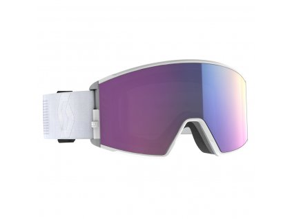 Scott React Mineral White/Teal Chrome Lyžiarske Okuliare
