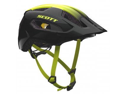 40398465120 prilba na bicykel scott supra plus black radium yellow cykloshop