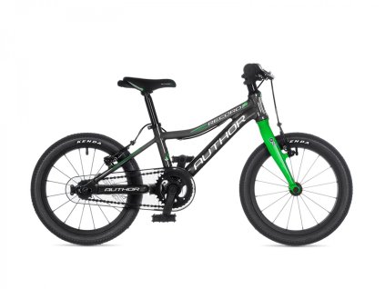 Author Record 16" Šedá/Zelená 2025 | Detský bicykel
