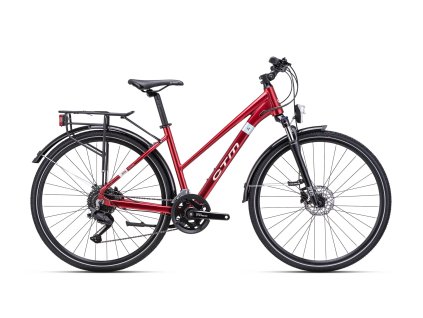 T225.236 damsky trekingovy bicykel ctm bora 2 0 trek matna tmavocervena perlet hologram 2025 cykloshop