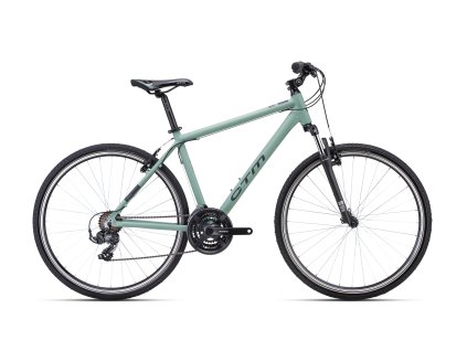 Trekingový bicykel CTM Tranz 1.0 Matná Sivozelená 2024