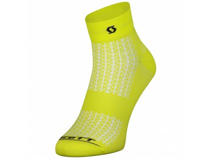 PONOŽKY SCOTT PERFORMANCE QUARTER SULPHUR YELLOW/BLACK