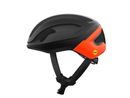 POC Omne Air MIPS Uranium Black Matt/Fluorescent Orange Matt | Cyklistická prilba (Veľkosť (cm) 50-56 (S))