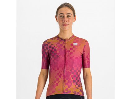 dres sportful rocket cyklamenovy hnedy