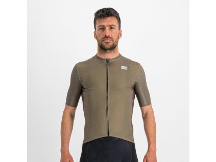 cyklisticky dres sportful checkmate hnedo modry