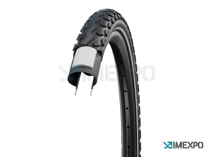 PLÁŠŤ Schwalbe LAND CRUISER Plus Green 42/47-622 černá+reflexní pruh