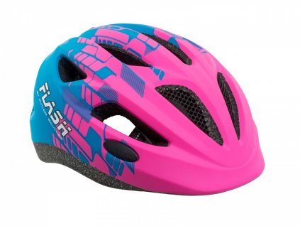 Author Přilba Flash LED Inmold X8 (Velikost 47-51cm, Barva 162 růžová-neonová/modrá-matná)