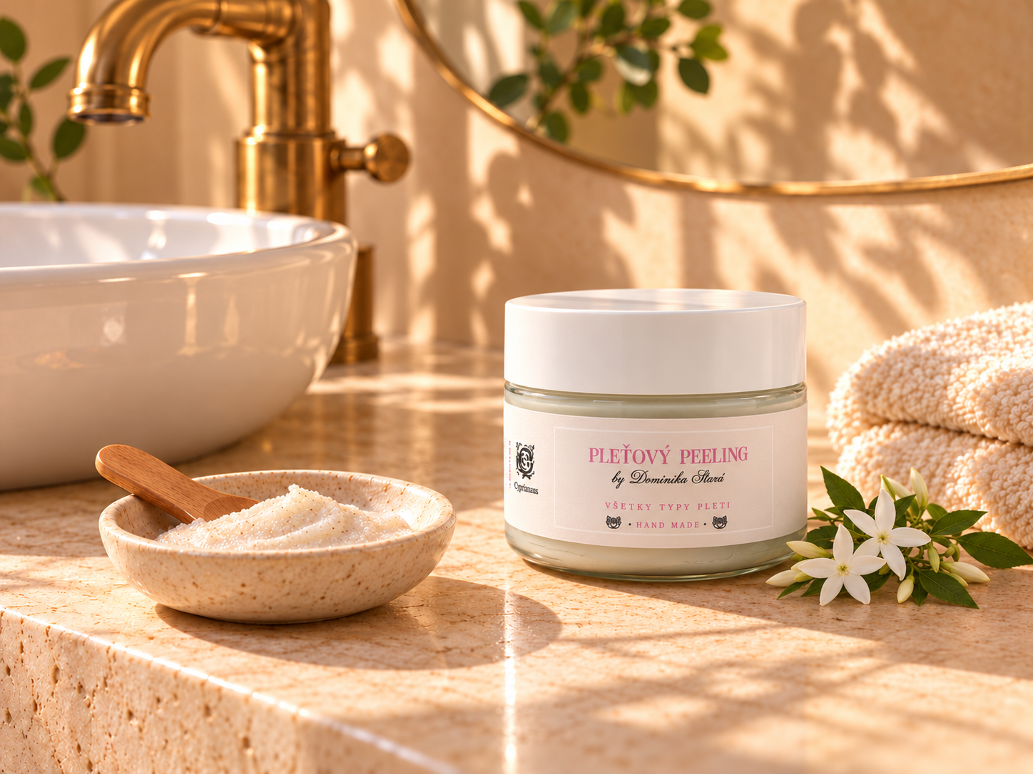 Rituál starostlivosti o pleť s peelingom Pleťový peeling Jasmín by Dominika Stará 100ml