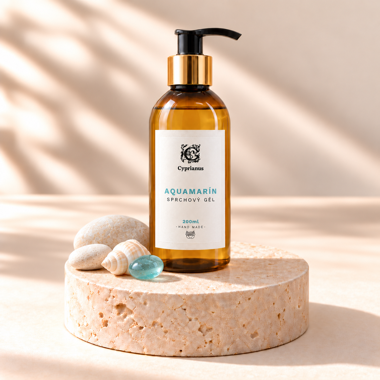Sprchový gél Aquamarín 200 ml s pumpou