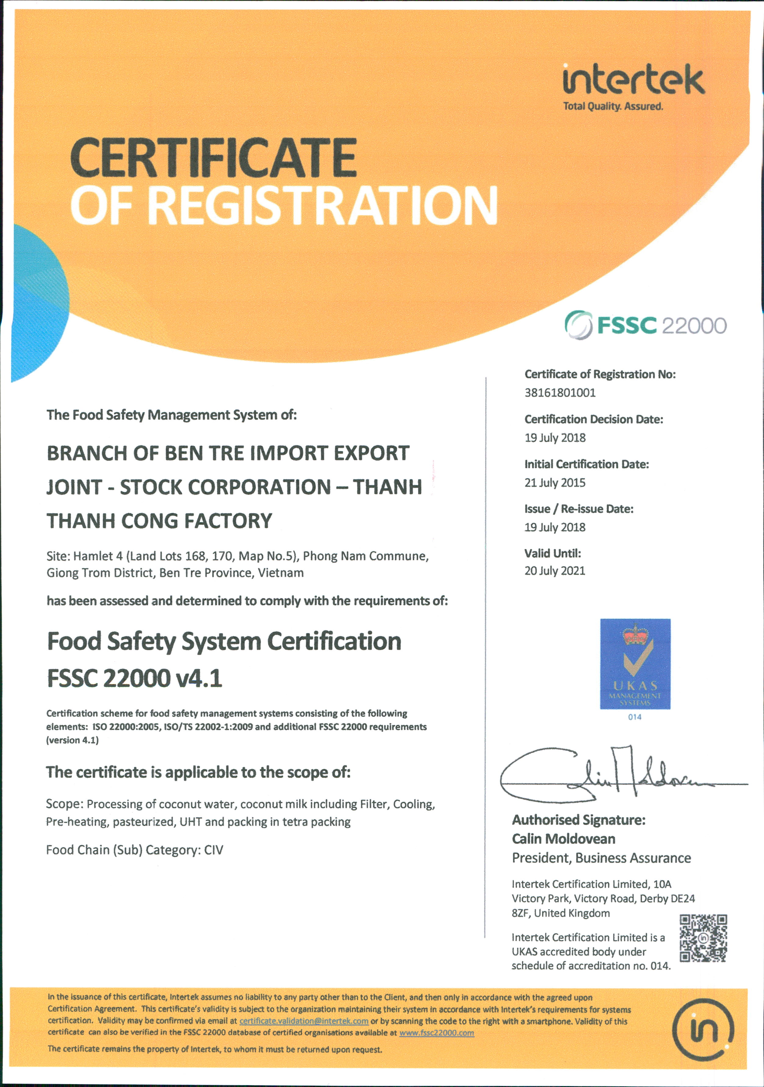 Certification-FSSC22000