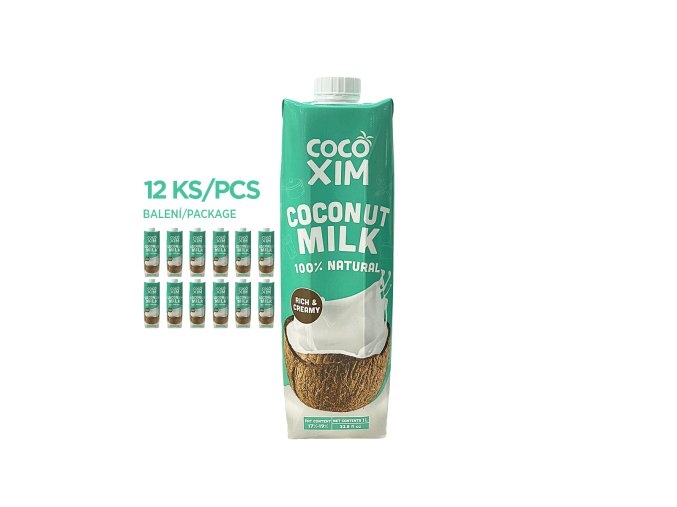 cocoxim kokosove mleko na vareni 1000 ml bez konzervantu baleni 12 ks 2