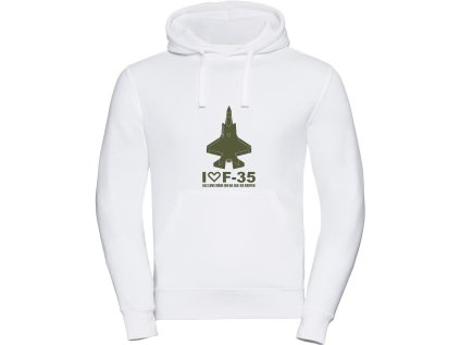 F35 khaki 1 mikina bílá