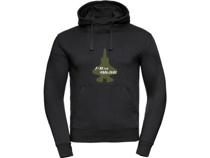 F35 khaki 4 mikina černá