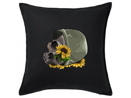 polstář lebka černá