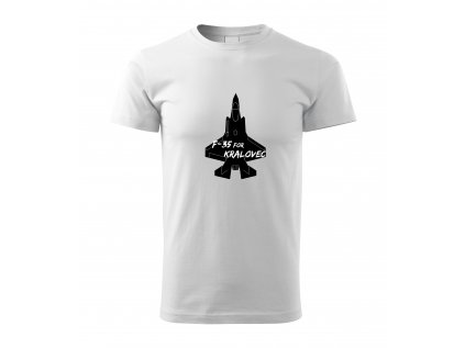 F35 černá 4 pánské tričko bílé